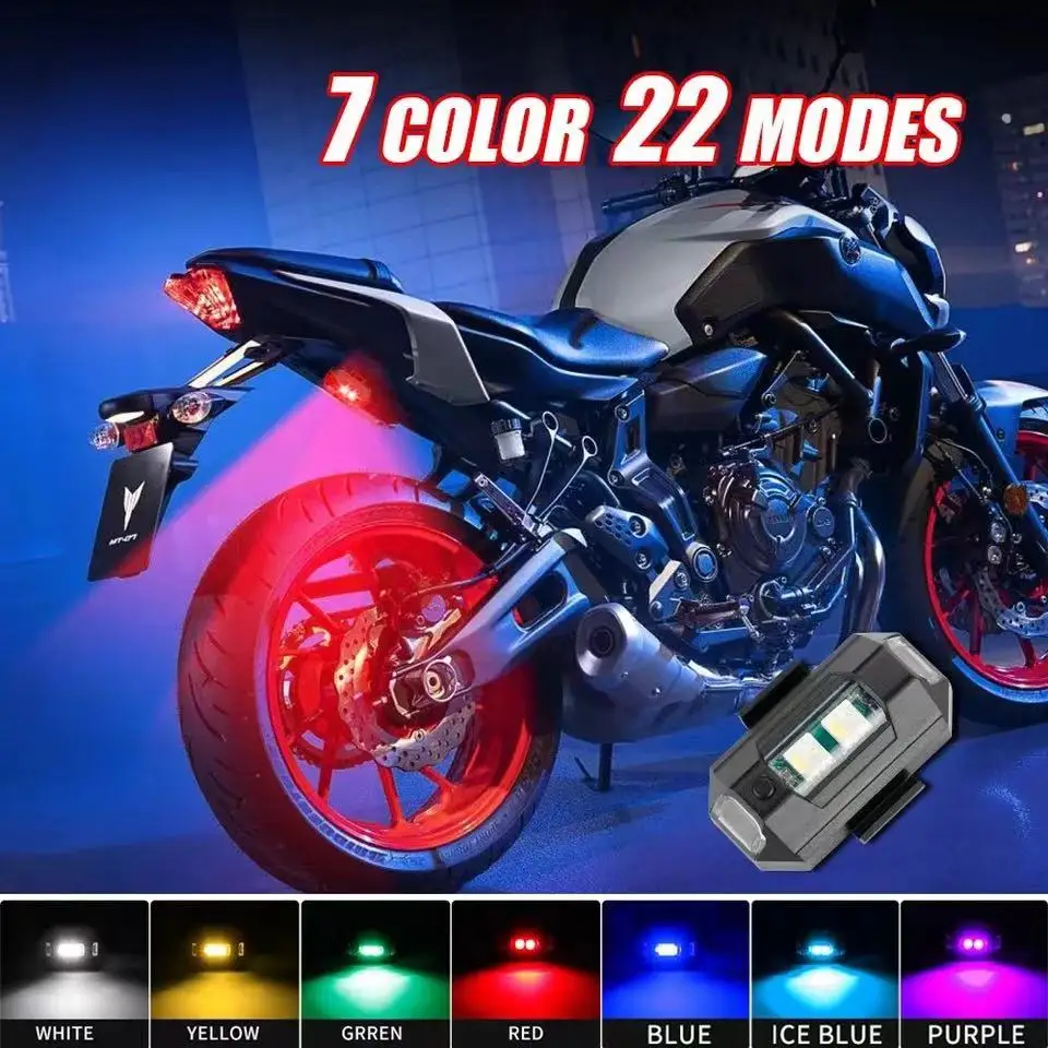 Drone Strobe Light - โดรนไฟมอเตอร์ไซค์ไฟแฟลชรถยนต์ USB LED ป้องกันการชนกันของจักรยานเครื่องบินไฟกะพริบเตือนมินิบินกลางคืน