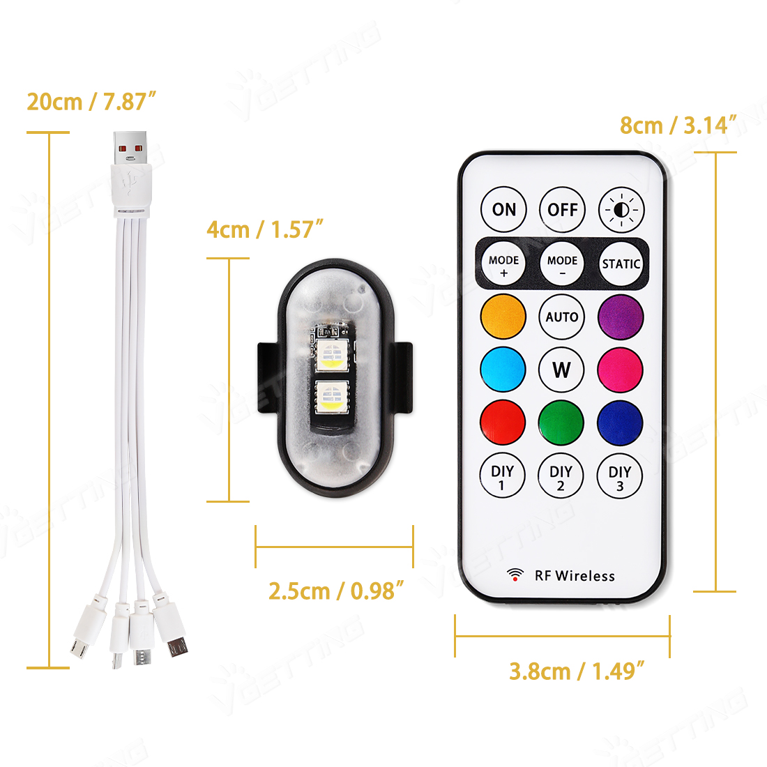 4 ชิ้น Mini Drone Strobe Light - Drone Strobe Light บทวิจารณ์และราคา