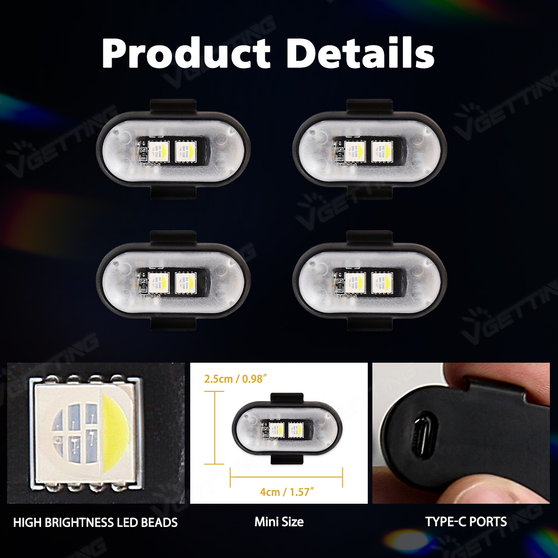 4 ชิ้น Mini Drone Strobe Light - Drone Strobe Light บทวิจารณ์และราคา